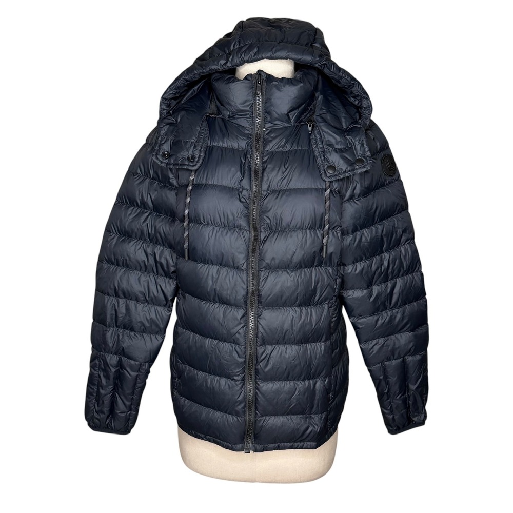 LOLE Emeline‎ Puffer Jacket Black Hooded Down Fill Women's Size Large Outdoors
